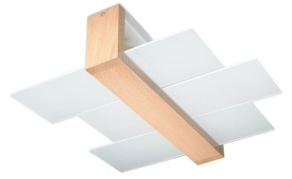 Plafoniera da Soffitto Legno Naturale 2xE27 FENIKS 2 da Interno