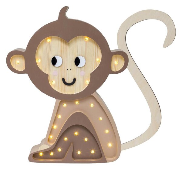 Lampada a LED per cameretta dei bambini fatta a mano con funzione timer e telecomando Monkey, luce regolabile