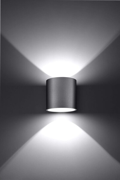 Applique da Parete in Alluminio ORBIS 1 G9 Grigia da Interno