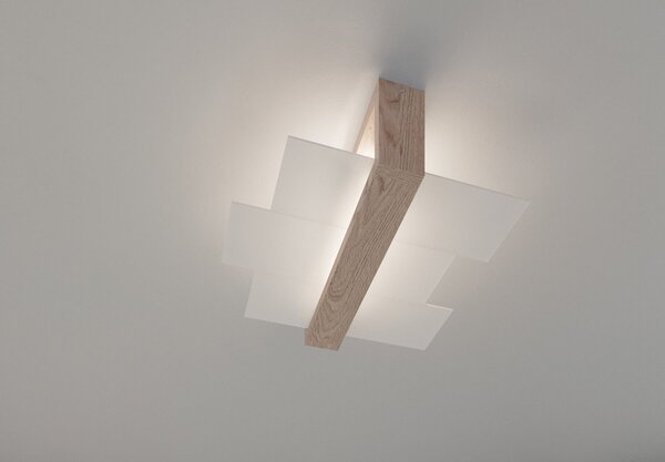 Plafoniera da Soffitto Legno Naturale 2xE27 FENIKS 2 da Interno