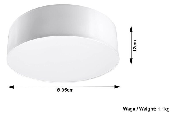 Plafoniera Tonda in PVC da Soffitto 2xE27 ARENA 35 Bianca da interno