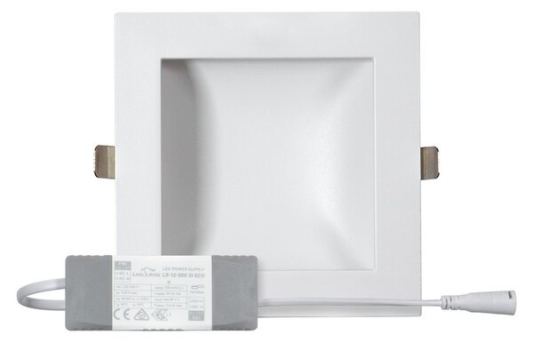 Faro LED da incasso Quadrato Luce INDIRETTA 12W Foro 130x130mm Colore Bianco Naturale 4.000K