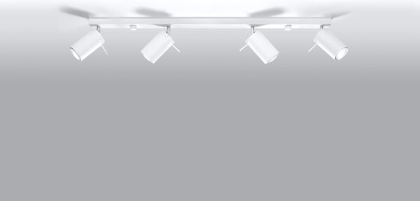 Plafoniera da soffitto in Acciaio 4xGU10 RING 4L Bianca Orientabile