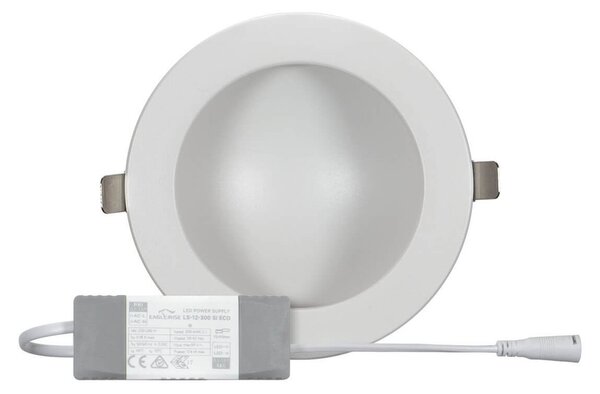 Faro LED da incasso Rotondo Luce INDIRETTA 12W Foro Ø130mm Colore Bianco Naturale 4.000K