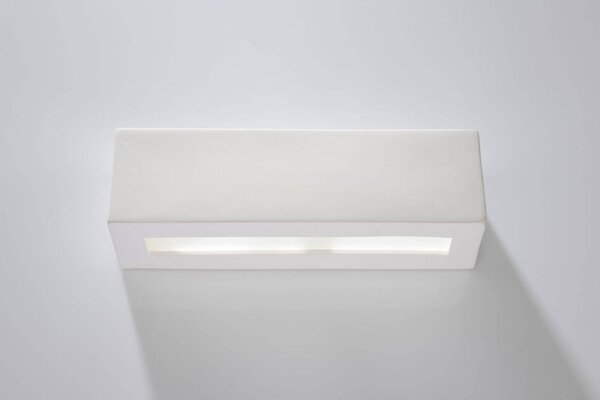 Applique da Parete in Gesso-Ceramico VEGA E27 Pitturabile da Interno