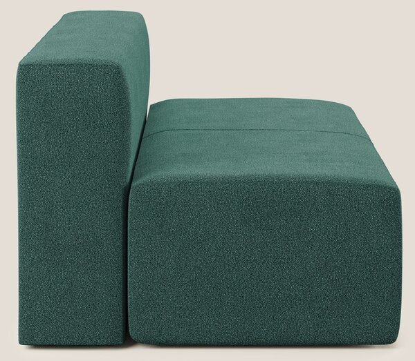 Nettuno modulo centrale maxi in morbido tessuto bouclè T07 verde