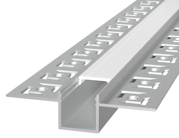 Profilo da incasso per Cartongesso Slim in Alluminio per striscia LED Variante Lunghezza 1 Metro