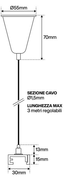 Kit Sospensione 3M Regolabile Trifase Bianco