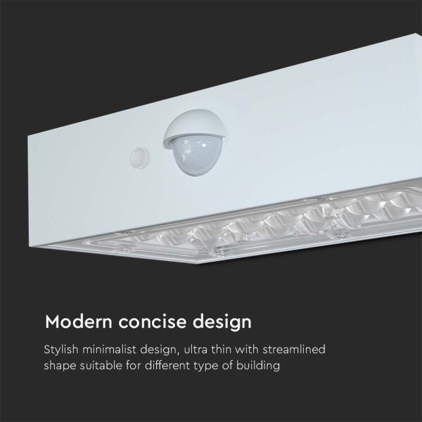 Applique a LED solare con sensore LED/3W/3,7V 3000K/4000K IP65 bianco