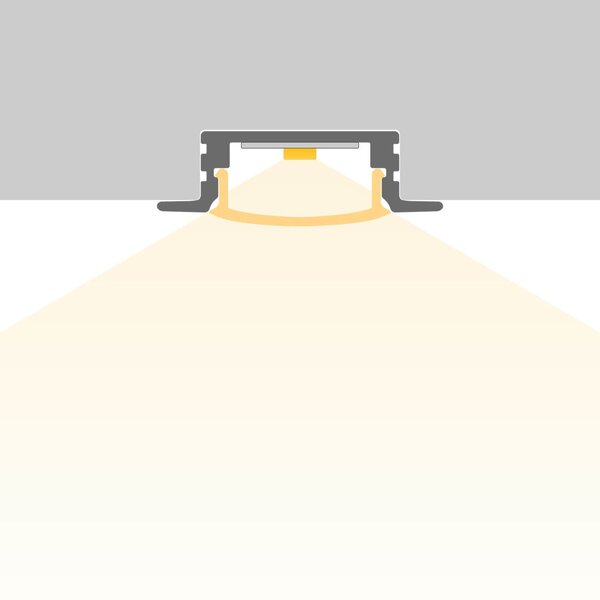 Profilo da Incasso NERO 1m e 2m (per striscia LED) Variante Lunghezza Profilo 1 metro