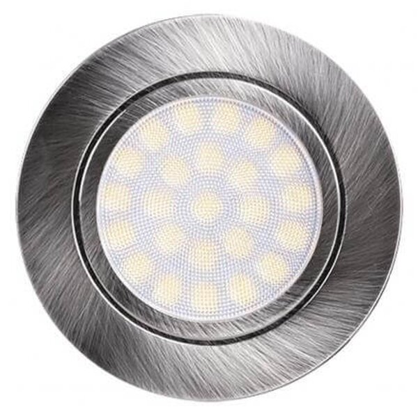 Faro da incasso LED 220V 4W IP44 foro ø56mm - 60mm Satinato Colore Bianco Naturale 4.200K