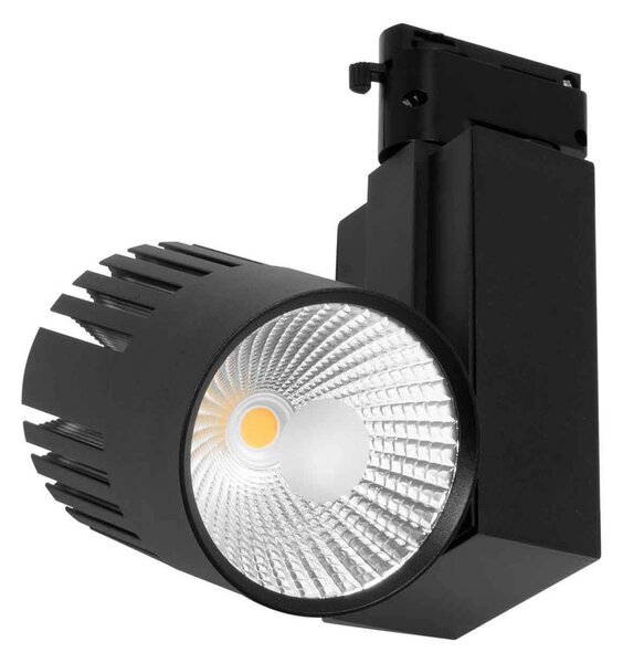Faretto LED 40W per Binario Monofase CRI92 125lm/W 100° - Nero Colore Bianco Caldo 2.700K