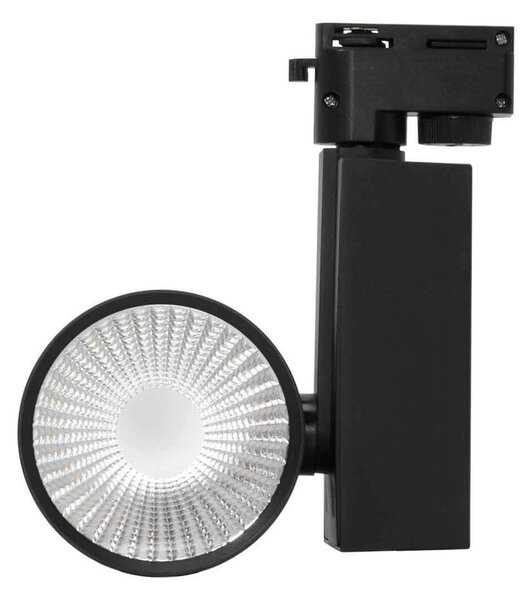 Faretto LED 40W per Binario Monofase CRI92 125lm/W 100° - Nero Colore Bianco Caldo 2.700K