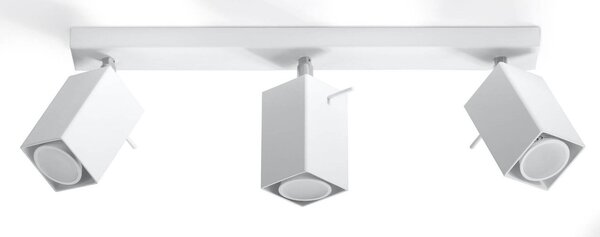 Plafoniera da Soffitto in Acciaio 3xGU10 MERIDA 3 Bianca Orientabile