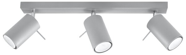 Plafoniera da soffitto in Acciaio 3xGU10 RING 3 Orientabile Grigia