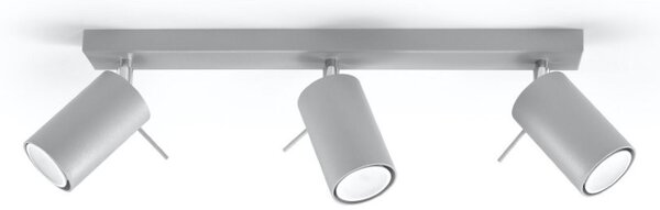 Plafoniera da soffitto in Acciaio 3xGU10 RING 3 Orientabile Grigia