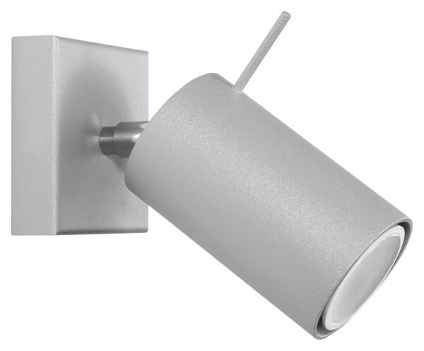 Applique in Acciaio Orientabile da Parete RING GU10 Grigia da interno