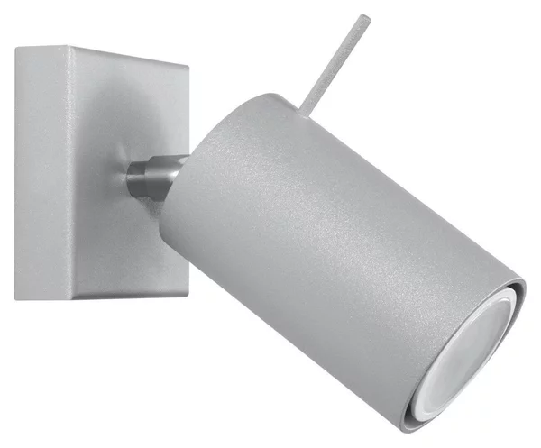 Applique in Acciaio Orientabile da Parete RING GU10 Grigia da interno