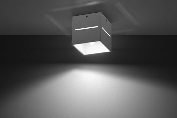 Plafoniera Quadrata da Soffitto in Alluminio LOBO G9 Bianca da interno