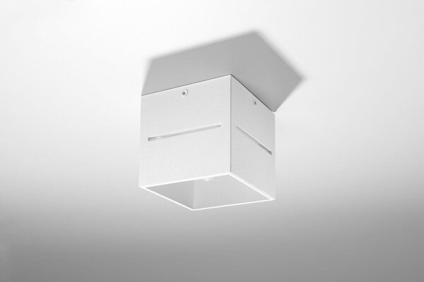 Plafoniera Quadrata da Soffitto in Alluminio LOBO G9 Bianca da interno