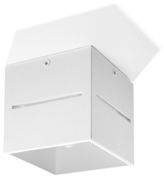 Plafoniera Quadrata da Soffitto in Alluminio LOBO G9 Bianca da interno