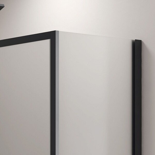 Kamalu box doccia vetro piumato 70x100 telaio nero opaco | kfn5000sn