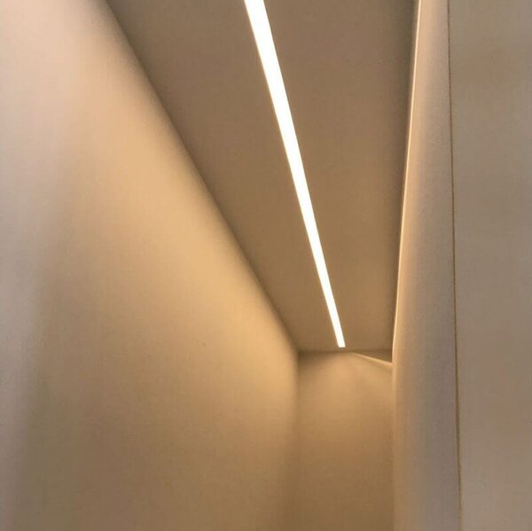 Cornice da Incasso a luce Indiretta per Strisce LED Pitturabile - 115m Variante Lunghezza 115 Metri