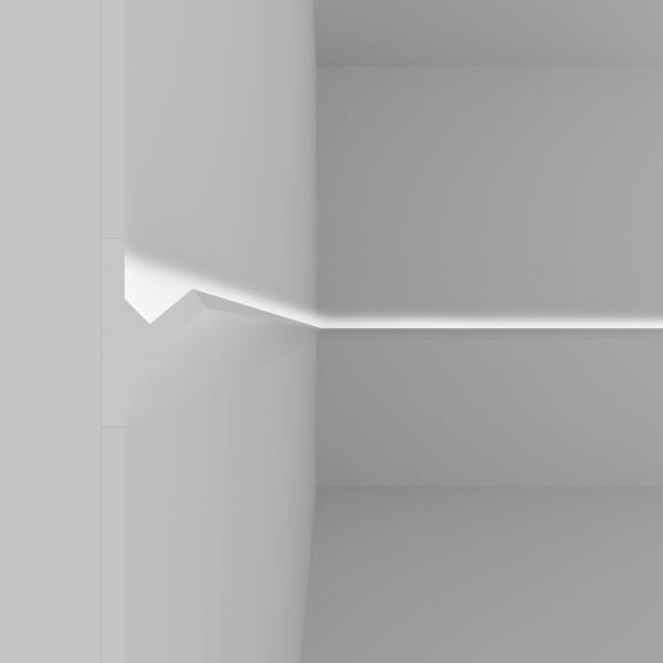 Cornice Pitturabile da Incasso o a Superficie per Strisce LED - 115m Variante Lunghezza 115 Metri