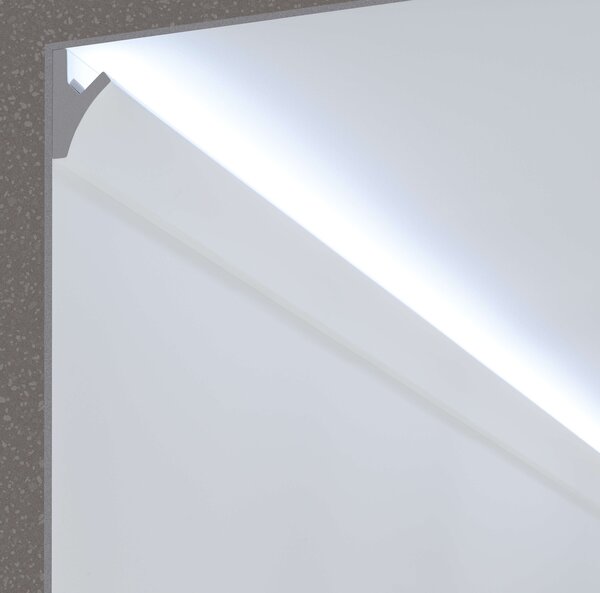 Cornice Pitturabile da Incasso o a Superficie per Strisce LED - 115m Variante Lunghezza 115 Metri