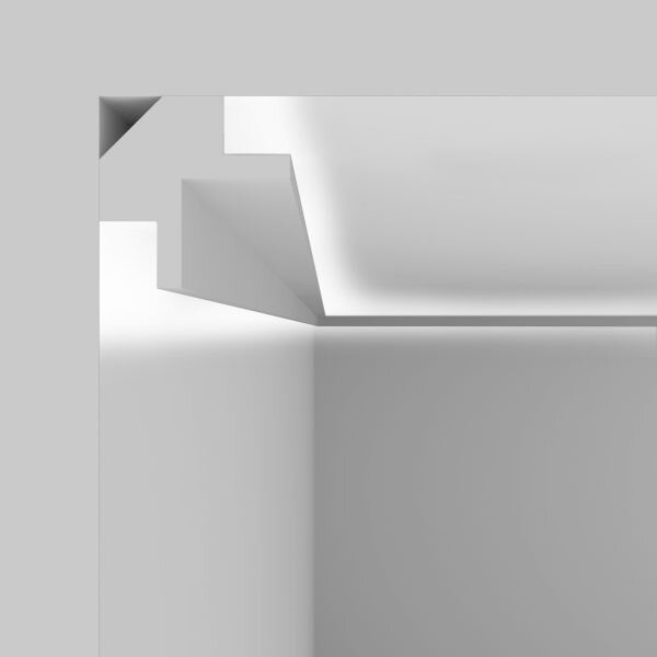 Cornice Pitturabile per Illuminazione Bidirezionale per Strisce LED - 115m Variante Lunghezza 115 Metri
