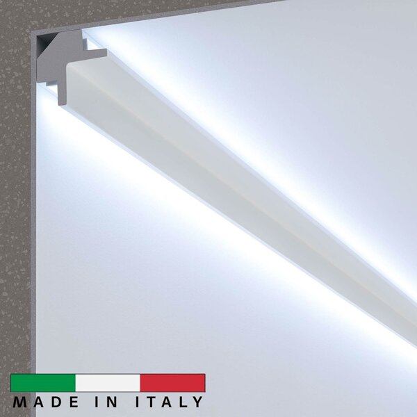 Cornice Pitturabile per Illuminazione Bidirezionale per Strisce LED - 115m Variante Lunghezza 115 Metri