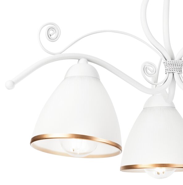Lampadario a sospensione con catena RETRO II 3xE27/60W/230V bianco
