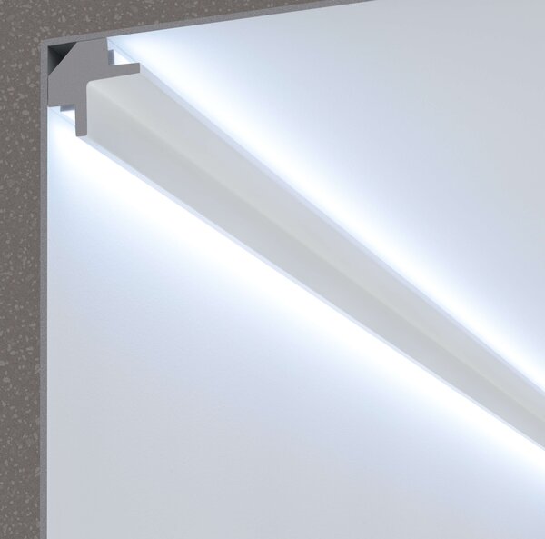 Cornice Pitturabile per Illuminazione Bidirezionale per Strisce LED - 115m Variante Lunghezza 115 Metri