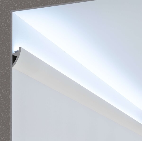 Cornice Pitturabile per Illuminazione Segnapasso o a Soffitto per Strisce LED - 2m Variante Lunghezza 2 Metri