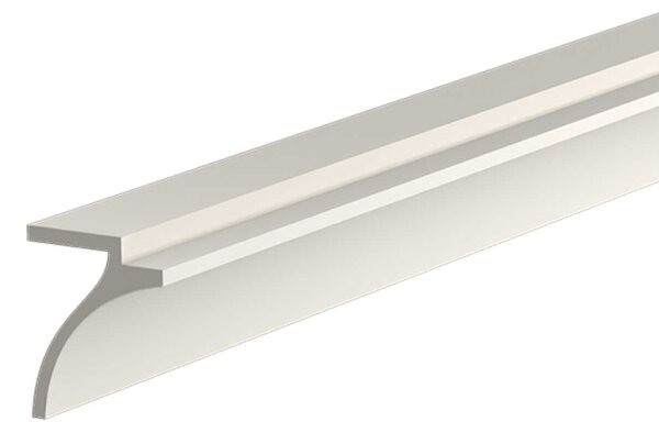 Cornice Pitturabile per illuminazione indiretta Tenda e Soffitto per Strisce LED - 2m Variante Lunghezza 2 Metri