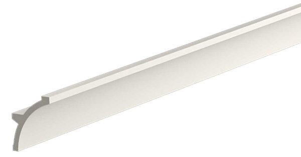 Cornice Pitturabile Stondata per parete per Strisce LED - 2m Variante Lunghezza 2 Metri
