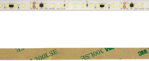 Strisce LED 220V 16W/m 120lm/W chip Lumileds Dimmerabile tagl. 10cm – 10m Colore Bianco Freddo 6.000K
