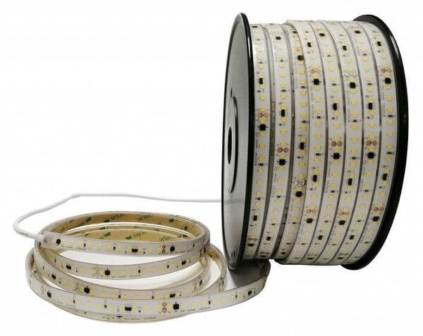 Strisce LED 220V 16W/m 120lm/W chip Lumileds Dimmerabile tagl. 10cm – 50m Colore Bianco Caldo 2.700K