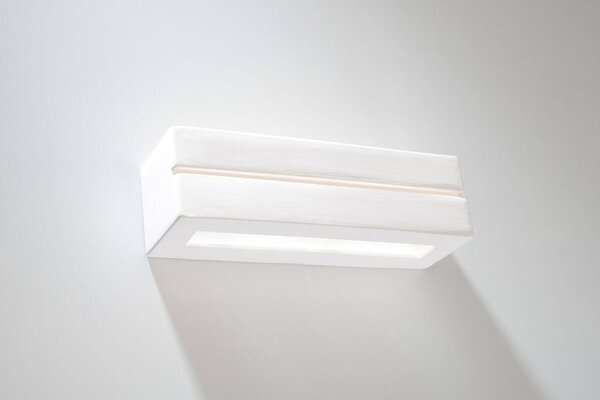 Applique da parete in Gesso VEGA LINE E27 Pitturabile da interno