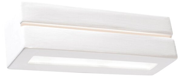 Applique da parete in Gesso VEGA LINE E27 Pitturabile da interno