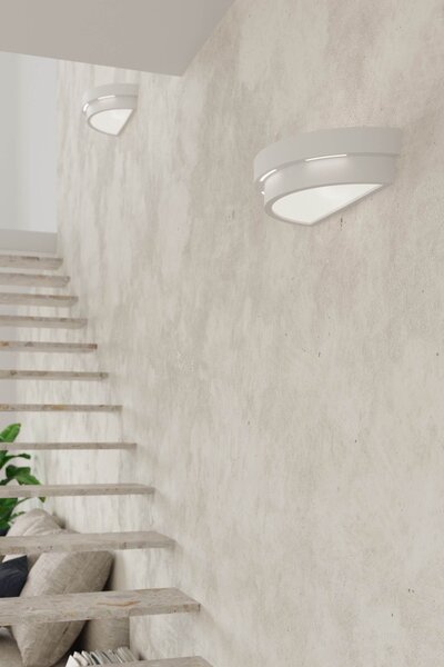 Applique da Parete in Gesso-Ceramico HELIOS E27 Pitturabile da Interno