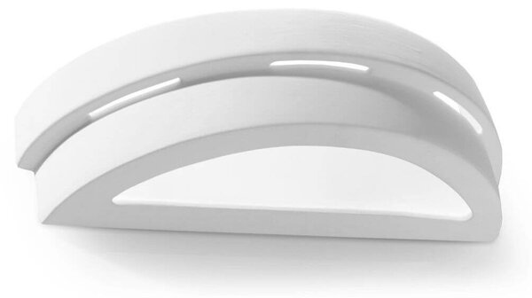 Applique da Parete in Gesso-Ceramico HELIOS E27 Pitturabile da Interno