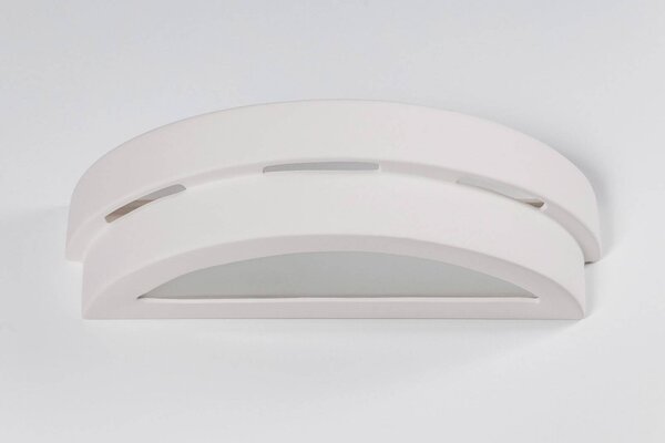 Applique da Parete in Gesso-Ceramico HELIOS E27 Pitturabile da Interno