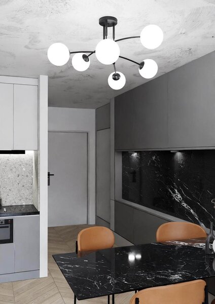 Lampadario a sospensione PREGOS 6 BLACK