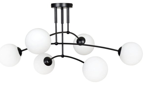 Lampadario a sospensione PREGOS 6 BLACK