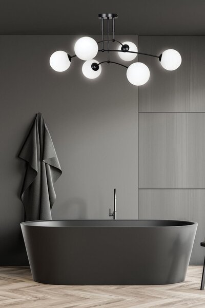 Lampadario a sospensione PREGOS 6 BLACK