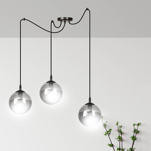 Lampadario a sospensione GIGI 3 BLACK GRAFIT