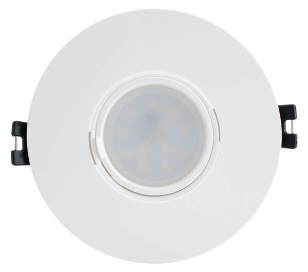 Faretto da Incasso Orientabile Foro Ø75-80mm Bianco