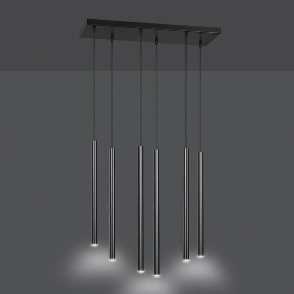 Lampadario a sospensione SELTER 6 BLACK