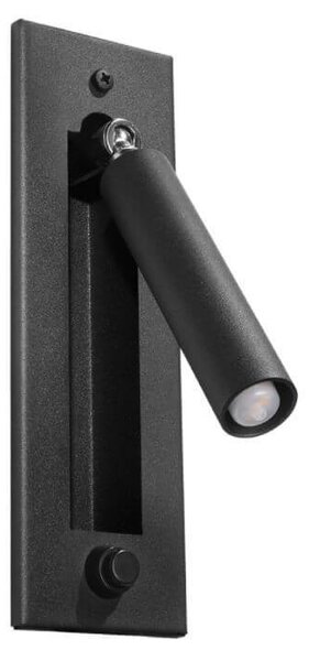 Applique 1xG9 mod. Enif per Comodino da Incasso a Parete Colore Nero